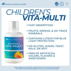 Mountain Meadow Herbs Children's Vita-Multi - Suplemento multivitamínico y mineral líquido para niños con luteína (473 ml)