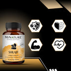 Shilajit Cápsulas 1000 mg con Ácido Fúlvico - 180 Cápsulas Vegetarianas - mi Nature