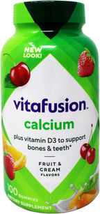 Vitafusion Calcium Adult Gummy Vitamins, 100 Gominolas de Calcio con Vitamina D