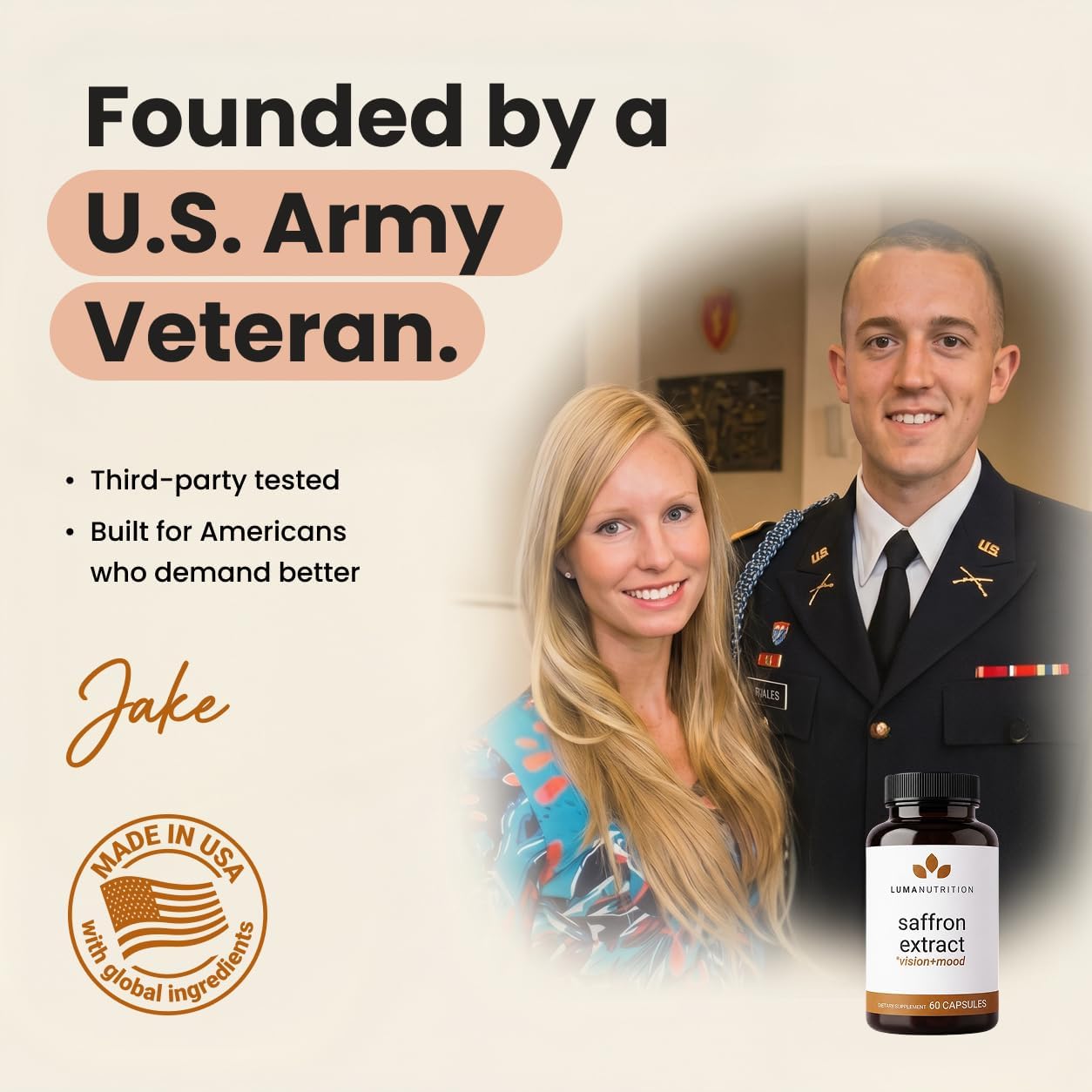 Luma Nutrition Cápsulas de Extracto de Azafrán - 88,50 mg de Azafrán Puro - 60 Cápsulas