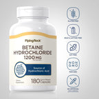 Piping Rock Betaine HCL 1200 mg, 180 Cápsulas