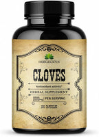 Cápsulas de Clavo - Suplemento Natural - Rico en Vitaminas, Minerales, Manganeso, Fibra - Puede Ayudar a la Digestión y Fortalecer los Huesos - 100 Cápsulas