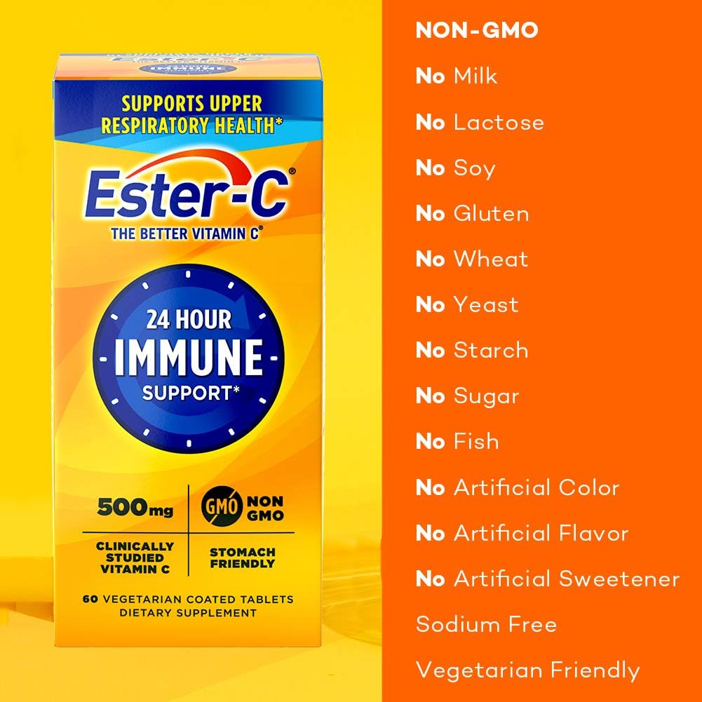 Ester-C Vitamina C 500 mg Comprimidos, 60 Unidades
