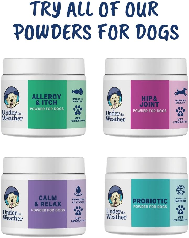 Under The Weather Probiótico en Polvo para Perros - Fórmula Veterinaria - 120 porciones