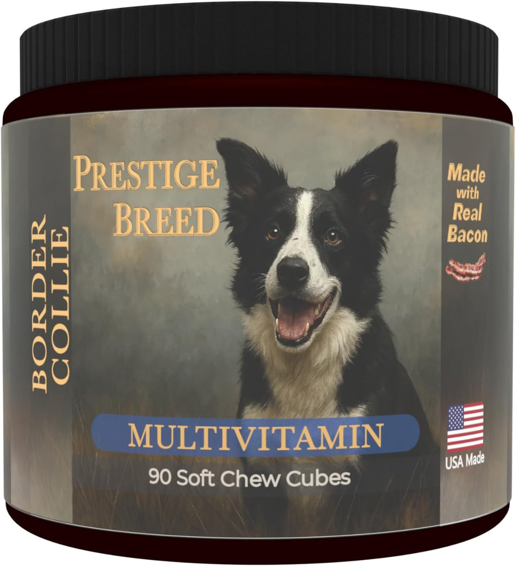 Border Collie Multivitamins, 90 Count, Made in the USA with Real Bacon