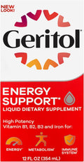 Geritol Suplemento Líquido, Vitaminas B y Hierro, 355 ml