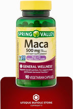Maca 500mg – 90 Cápsulas Vegetarianas, Suplemento de Raíz de Maca Orgánica, No-GMO, Sin Gluten (Pack de 2)