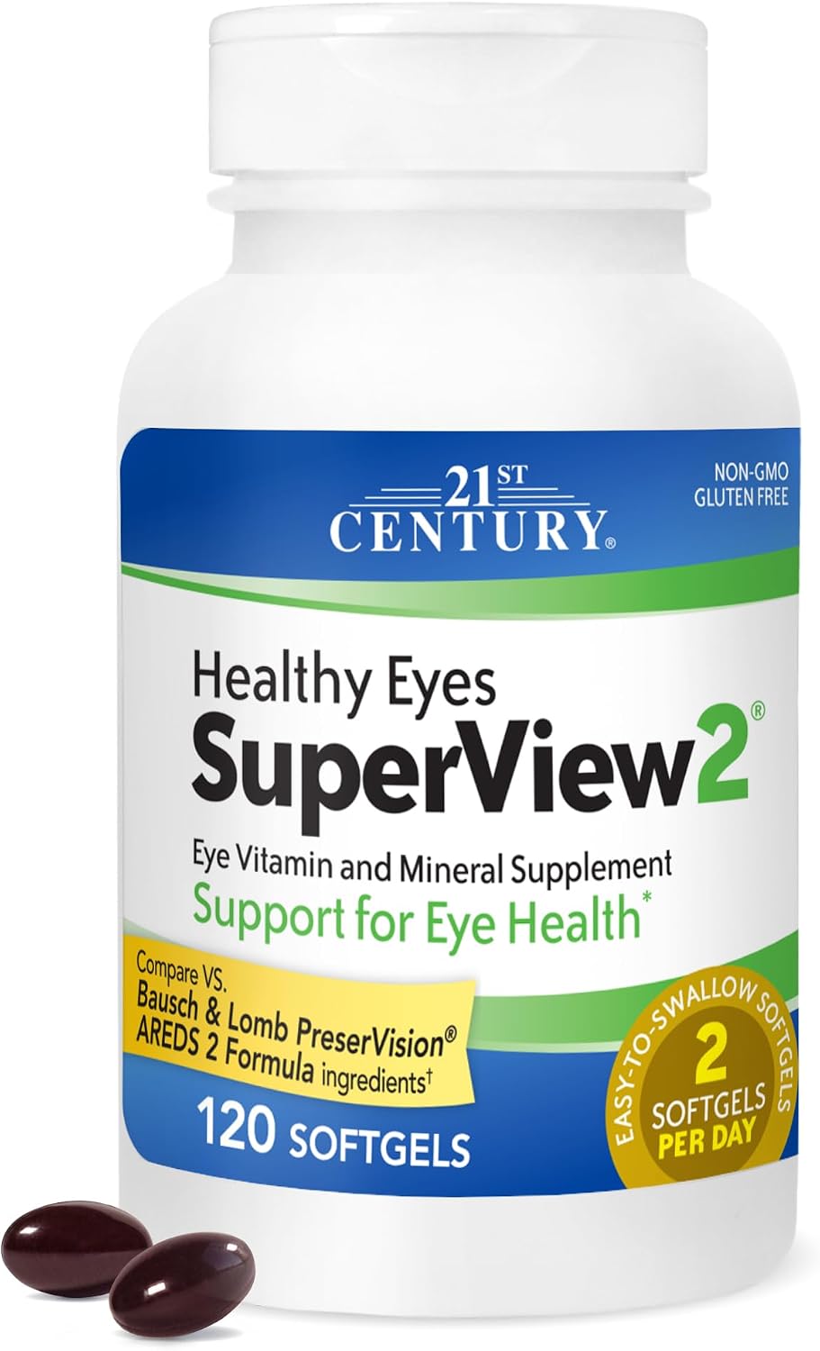 21st Century Healthy Eyes SuperView 2 – 120 Cápsulas Blandas
