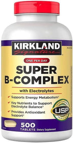 Kirkland Signature One Per Day Super B-Complex with Electrolytes, 500 comprimidos