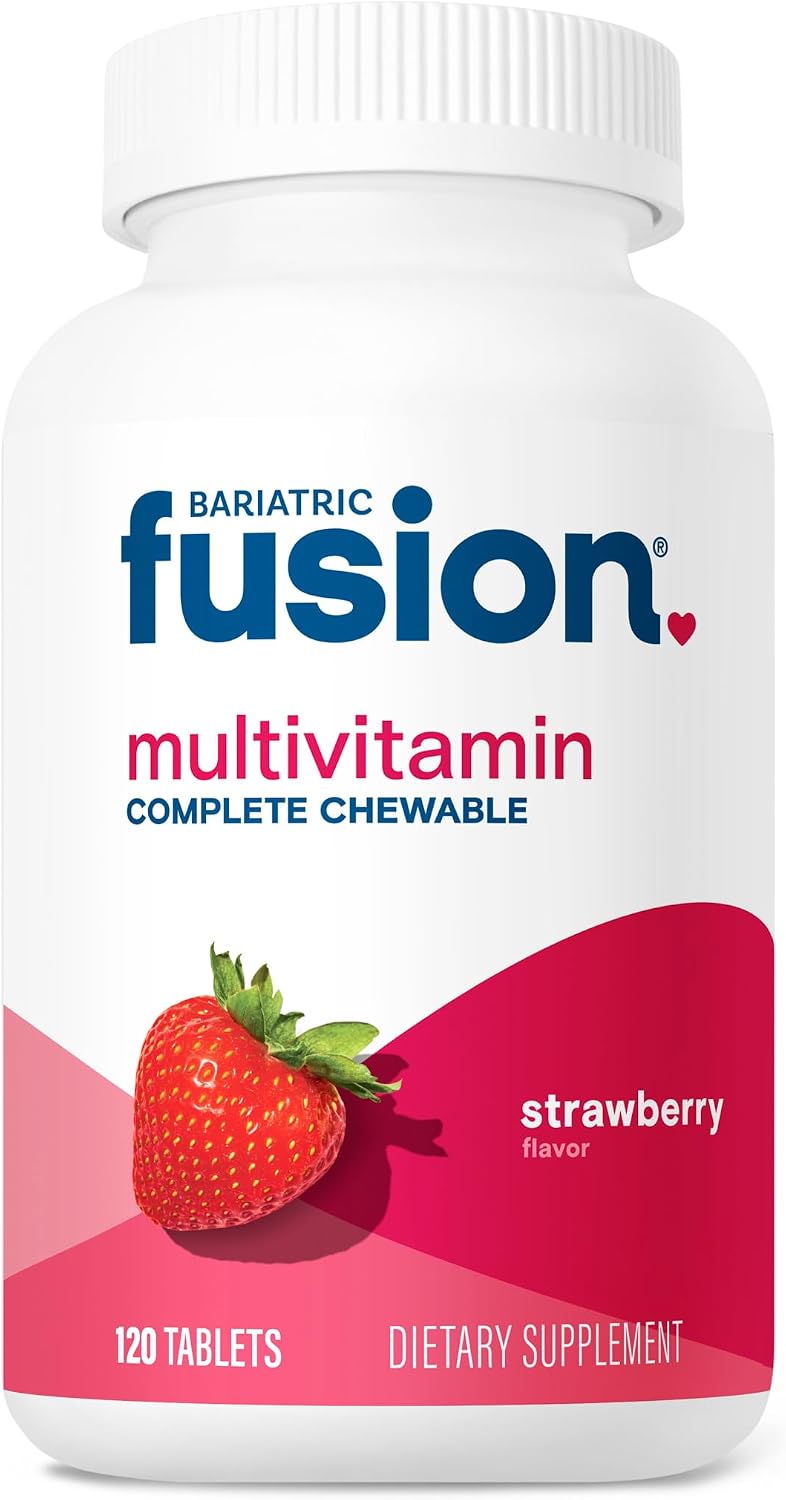 Bariatric Fusion Multivitamínico Bariátrico con Hierro Completo Masticable - Sabor Fresa - 120 Comprimidos