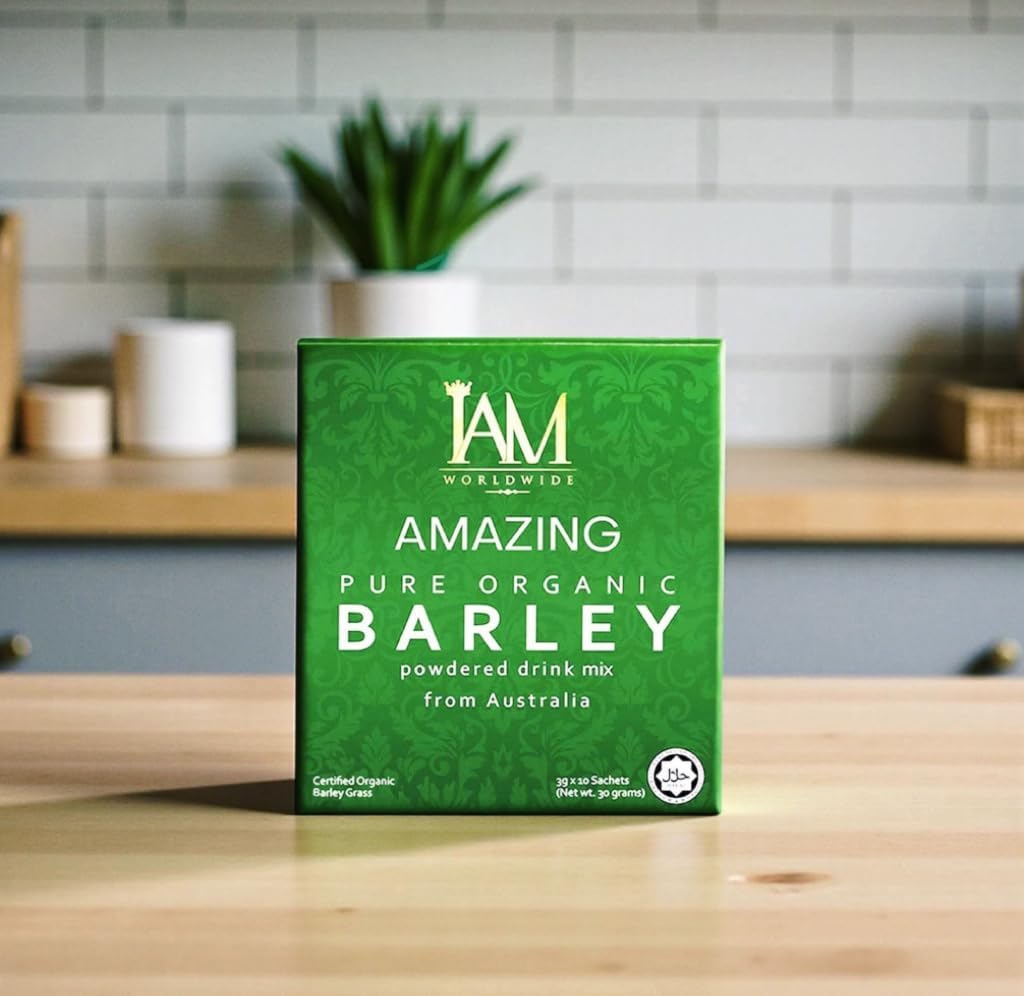 IAM Amazing Pure Barley Mezcla en Polvo para Bebida de Australia - 3 Cajas (30 Sobres)