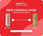 NaturaNectar Propóleo de Abeja Rojo, 60 Cápsulas Vegetales
