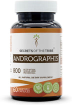 Secrets of the Tribe Andrographis 120 Cápsulas, 800 mg, Fah talai jone, Andrographis Paniculata Hierba Seca