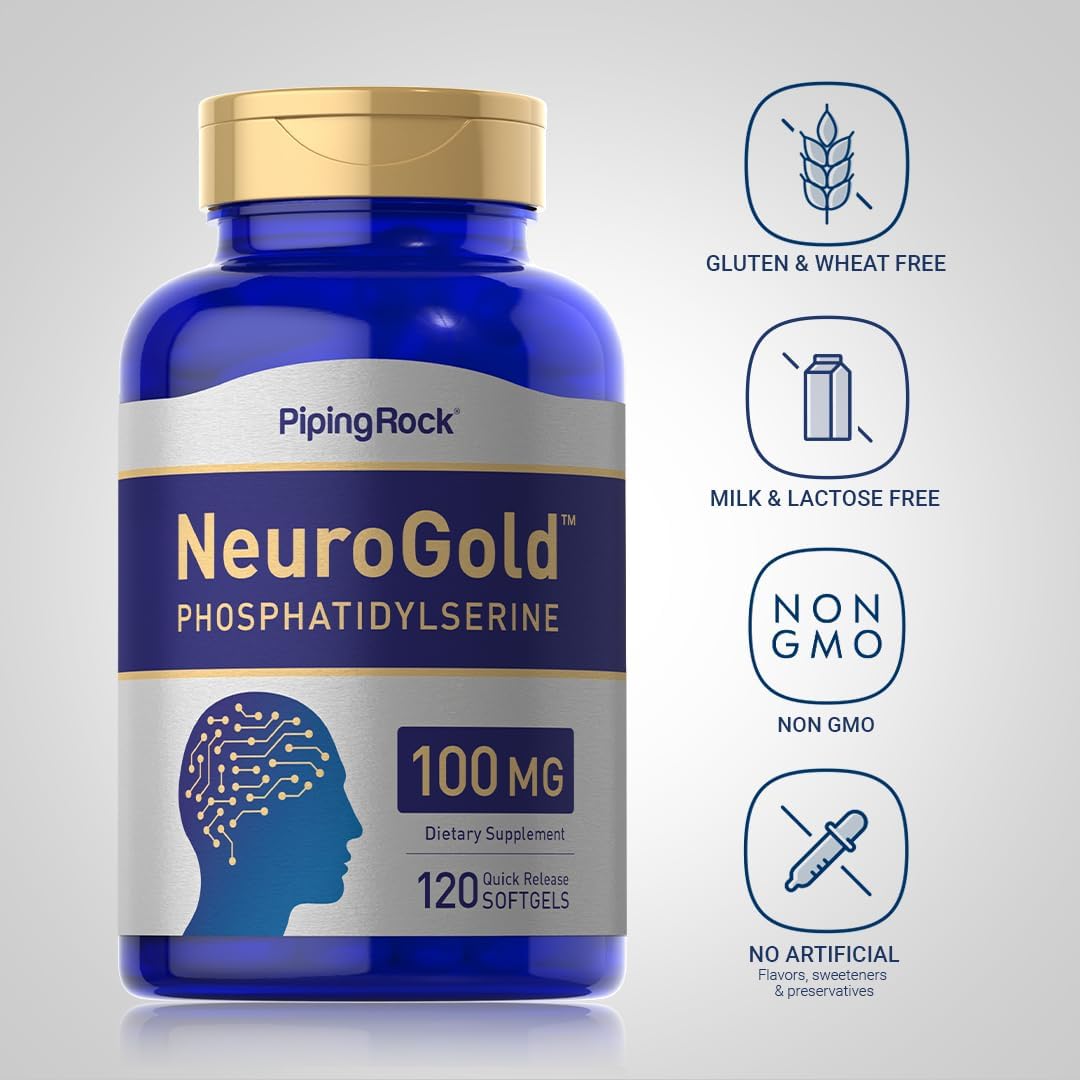 Piping Rock Fosfatidilserina 100mg | 120 Cápsulas Blandas | NeuroGold™