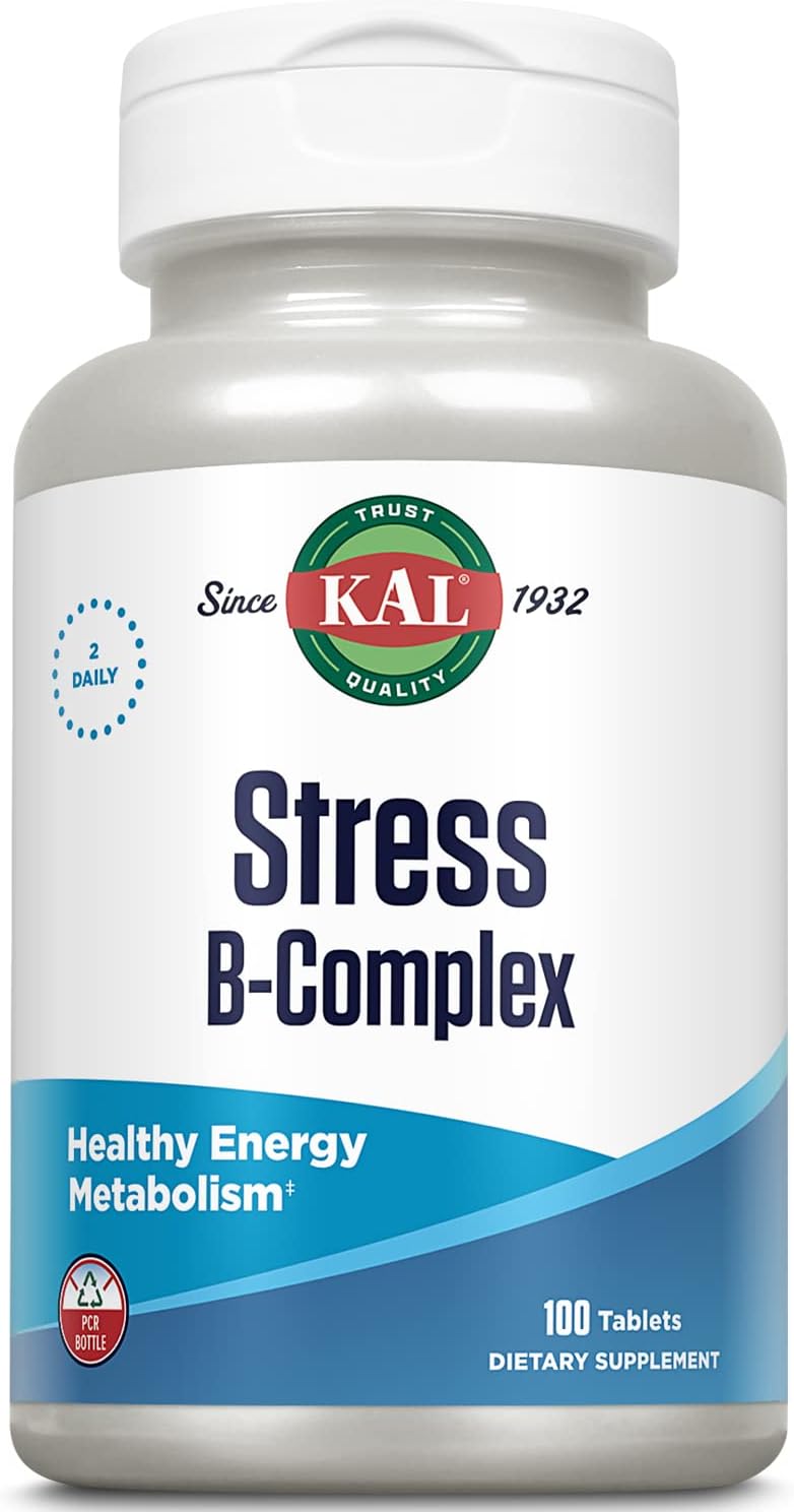 KAL Stress B Complex - Complejo B con Vitaminas B12, B6 y Ácido Fólico, 100 Comprimidos