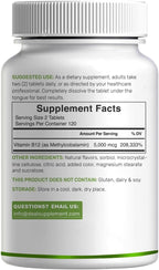 DEAL SUPPLEMENT Methyl B-12 5000 mcg, 240 Comprimidos Masticables | Forma Activa - Sabor Fresa - Energía y Función Cerebral - Vegano y Sin OGM