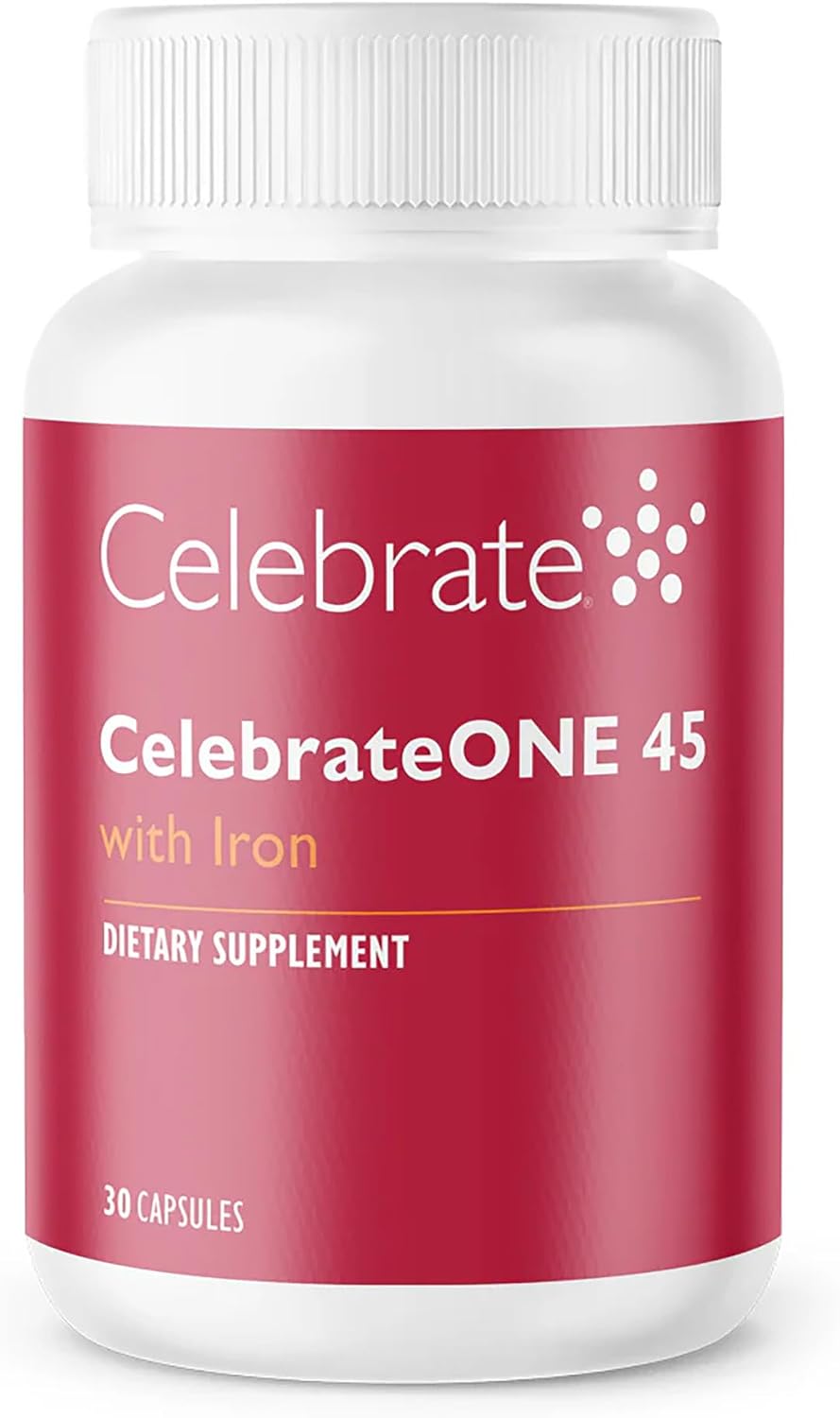 CelebrateONE 45 Multivitamínico Bariátrico con Hierro 45 mg, 30 Cápsulas