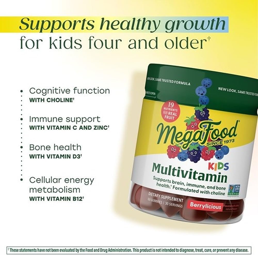 MegaFood Gomitas Multivitamínicas para Niños - 60 gomitas (30 raciones)