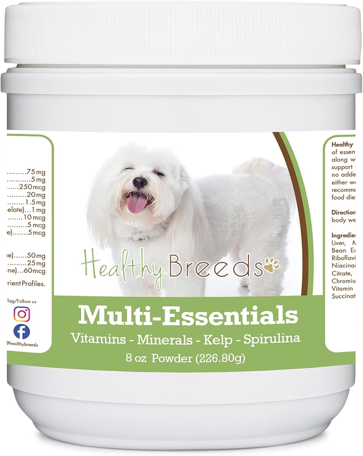 Healthy Breeds Coton de Tulear Multi-Essentials Polvo Multivitamínico para Perros - 227 g