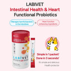 Probióticos para Perros y Gatos, Salud Digestiva y Suplemento Cardíaco, Polvo, 30 Unidades