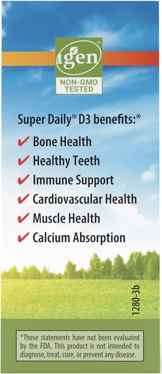 Carlson - Super Daily D3, Gotas de Vitamina D3, 2000 IU por Gota, 365 Gotas