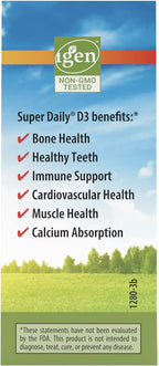 Carlson - Super Daily D3, Gotas de Vitamina D3, 2000 IU por Gota, 365 Gotas