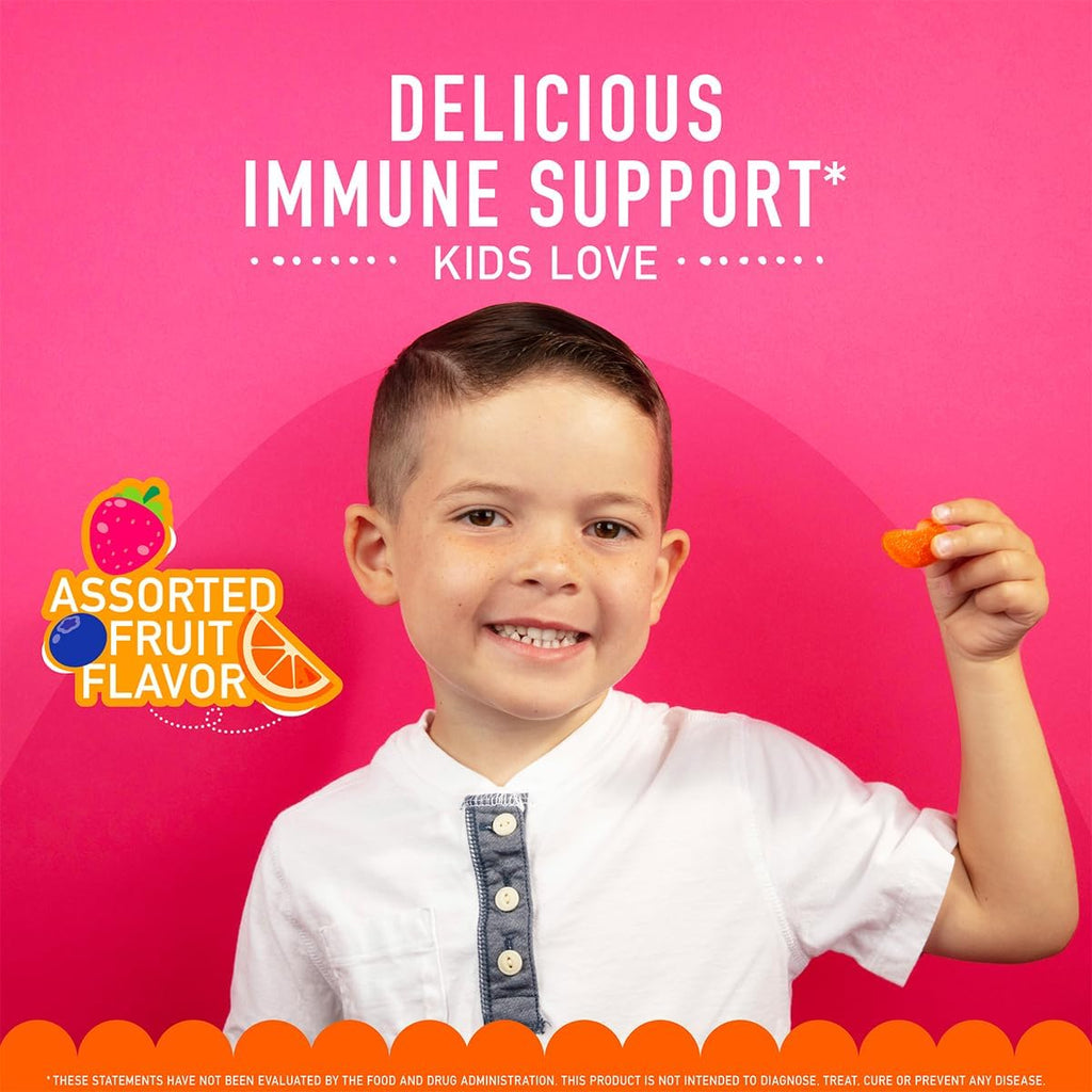 Airborne Gominolas de Vitamina C 500mg + Zinc para Niños, Sabor Fruta Variada, 21 Gominolas (Pack de 3)