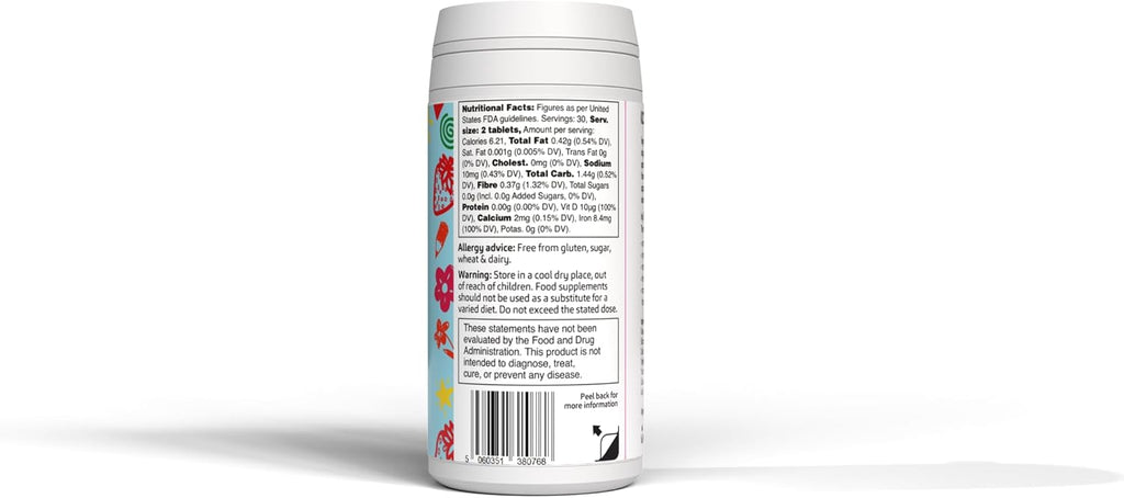 VEGETOLOGY Kids MultiVitamin - Multivitamínico infantil vegano masticable, 60 comprimidos sabor fresa