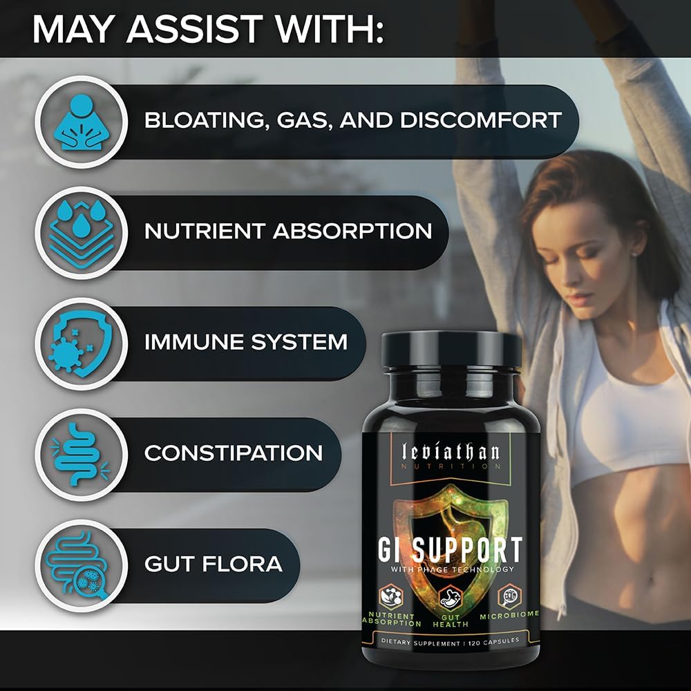 Leviathan Nutrition GI | Salud Intestinal y Microbioma | 120 Cápsulas
