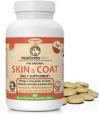 Makondo Pets Suplemento de Aceite de Pescado y Omega 3 para Perros y Gatos - Alivio de Picor, Piel Seca y Alergias (2 Paquetes, 120 Comprimidos)