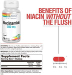 Niacinamide 500mg Solaray 100 VegCaps