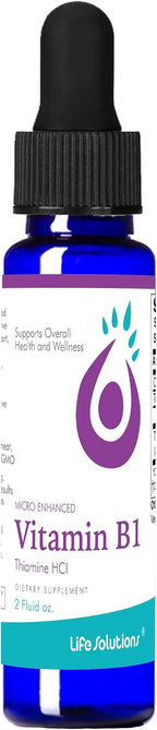Life Solutions Vitamina B1 (Tiamina) en Gotas, 2 oz