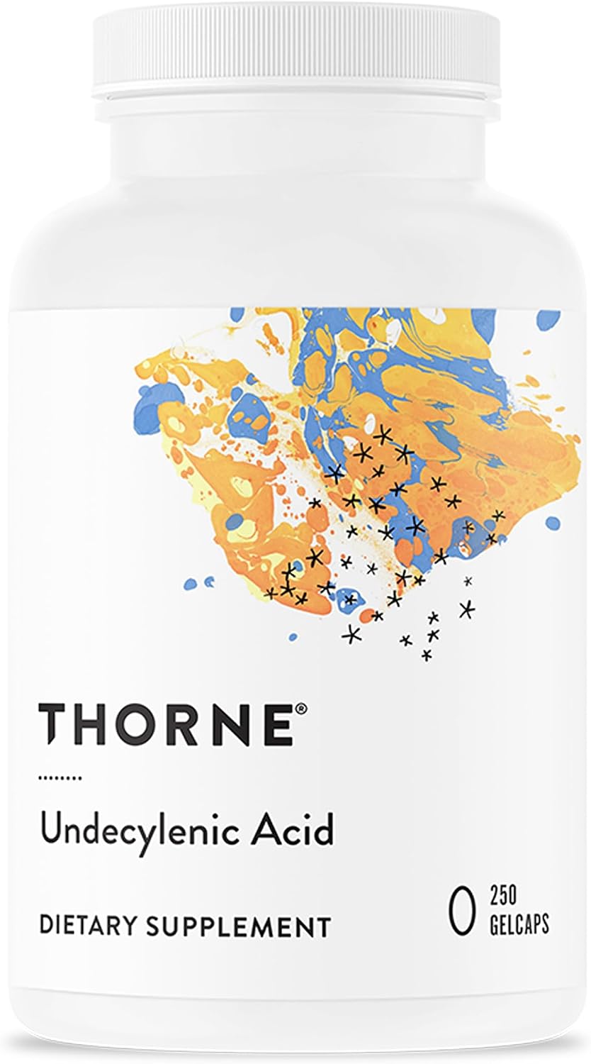 THORNE Ácido Undecilénico - 250 Cápsulas Blandas - Apoyo Digestivo y Vaginal