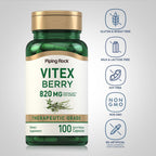 Piping Rock Vitex (Sauzgatillo) 100 Cápsulas - Suplemento para Mujeres