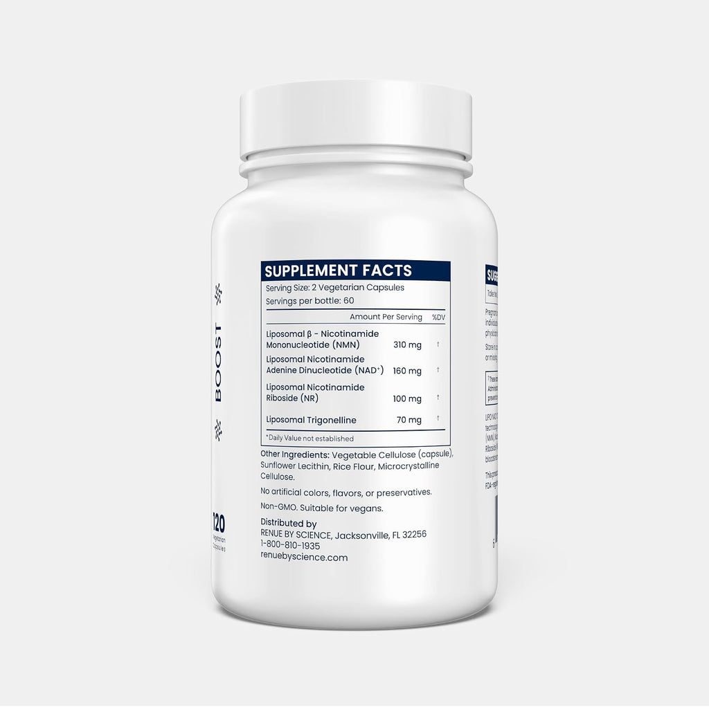 Renue By Science NAD+ Complete – 120 Cápsulas Liposomales con NMN, NR y Trigonelina