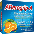 Aderogripa Immune Support Vitaminas C, A y D – 10 Ampollas de 10 ml Sabor Naranja Natural