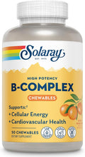 SOLARAY Chewable B-Complex Orange Flavor - 50 Tablets