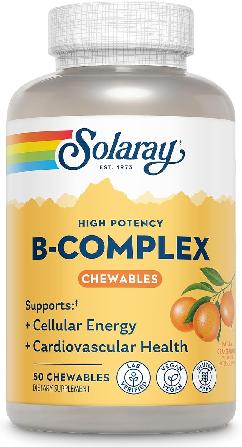 SOLARAY Chewable B-Complex Orange Flavor - 50 Tablets