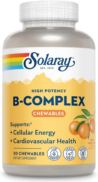 SOLARAY Complejo B Masticable Sabor Naranja - 50 Comprimidos – Image 1