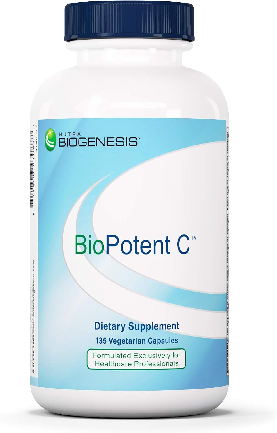 Nutra BioGenesis BioPotent C - Suplemento de Vitamina C con Bioflavonoides, 1200 mg, 135 Cápsulas