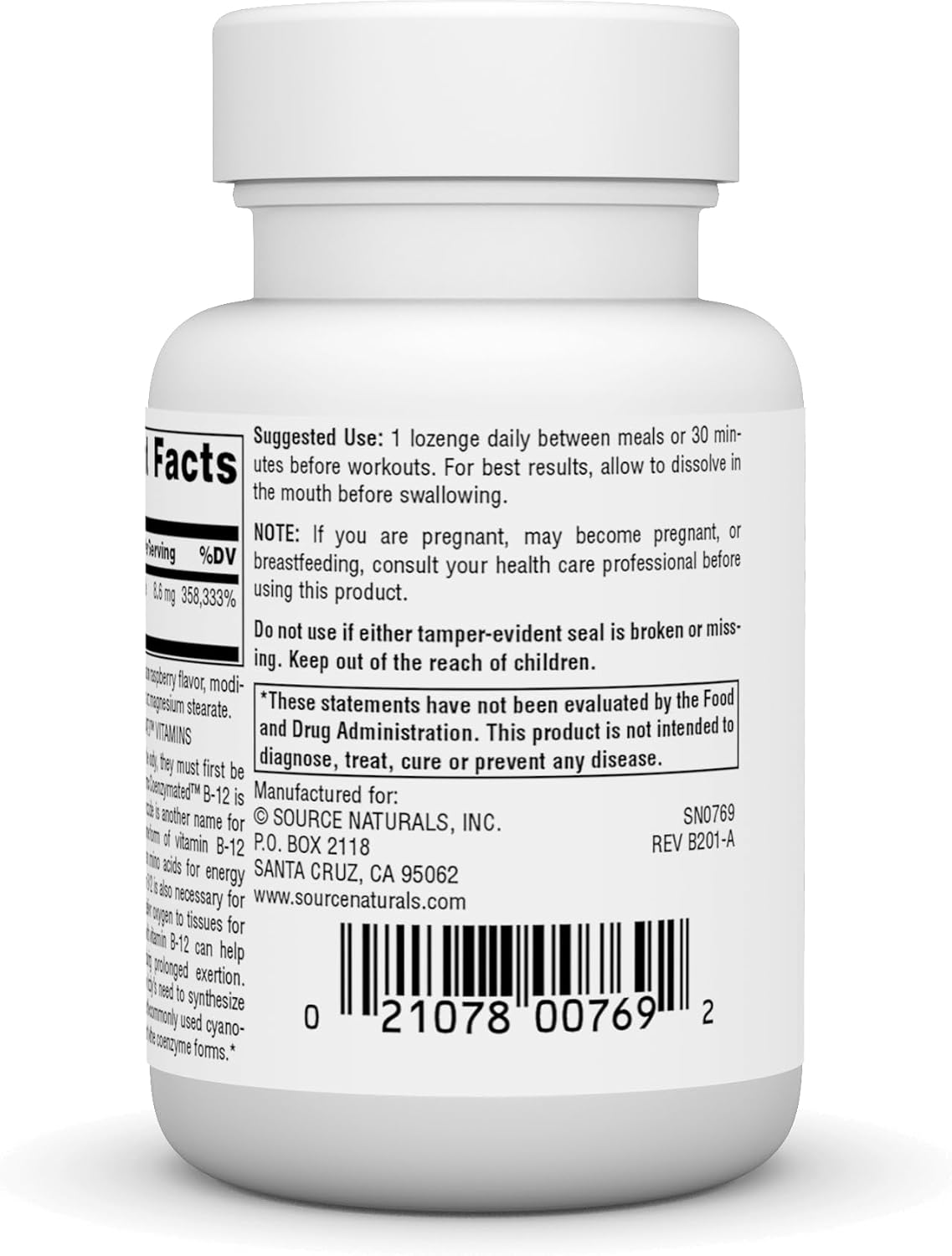 Source Naturals Dibencozide – Suplemento de vitamina B12 adenosilcobalamina, 30 comprimidos sublinguales