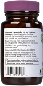 BlueBonnet Nutrition Vitamin B6 100 mg - 60 Vegetable Capsules