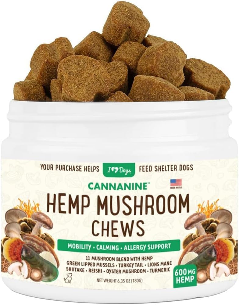 iHeartDogs Hemp Mushroom Chews para perros - 60 unidades