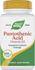 Nature's Way Ácido Pantoténico (Vitamina B5) 500mg, 100 Cápsulas