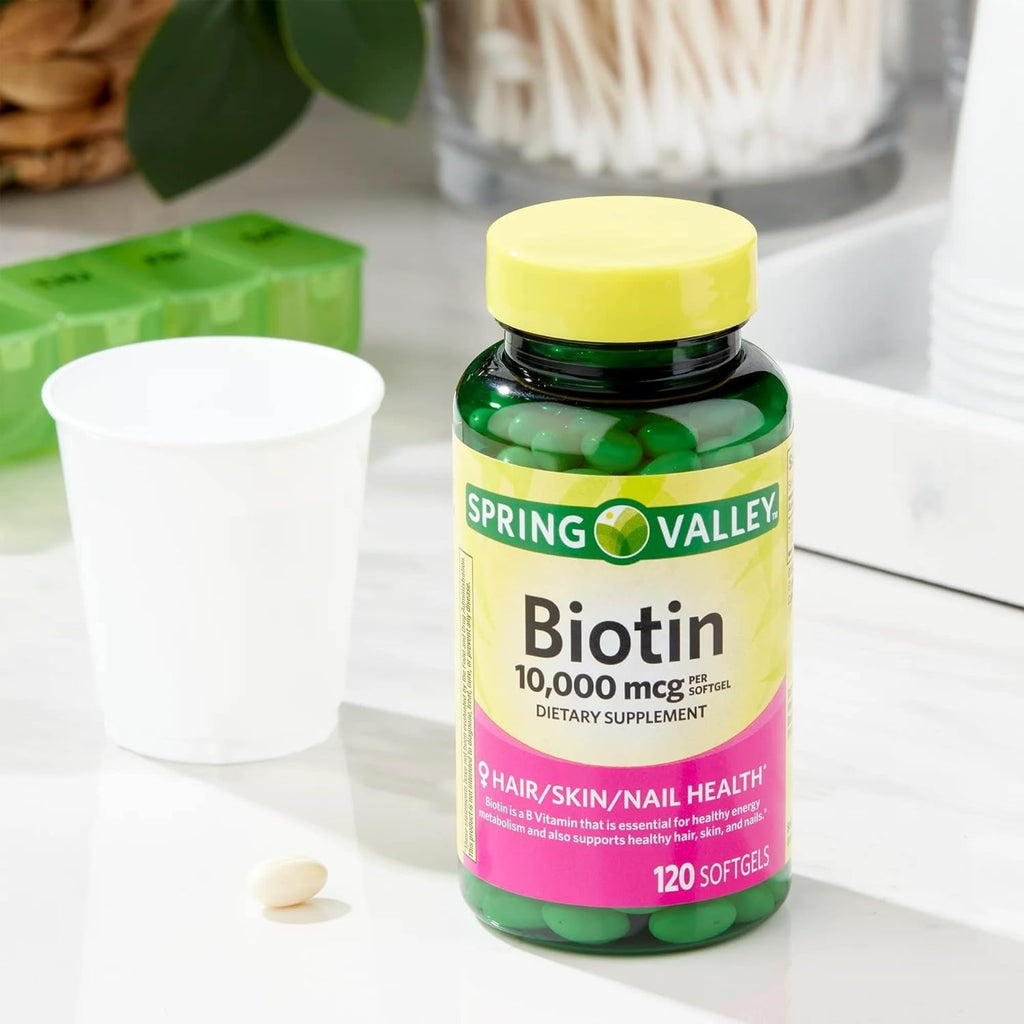 Spring Valley Biotin 10.000 mcg, 120 cápsulas blandas