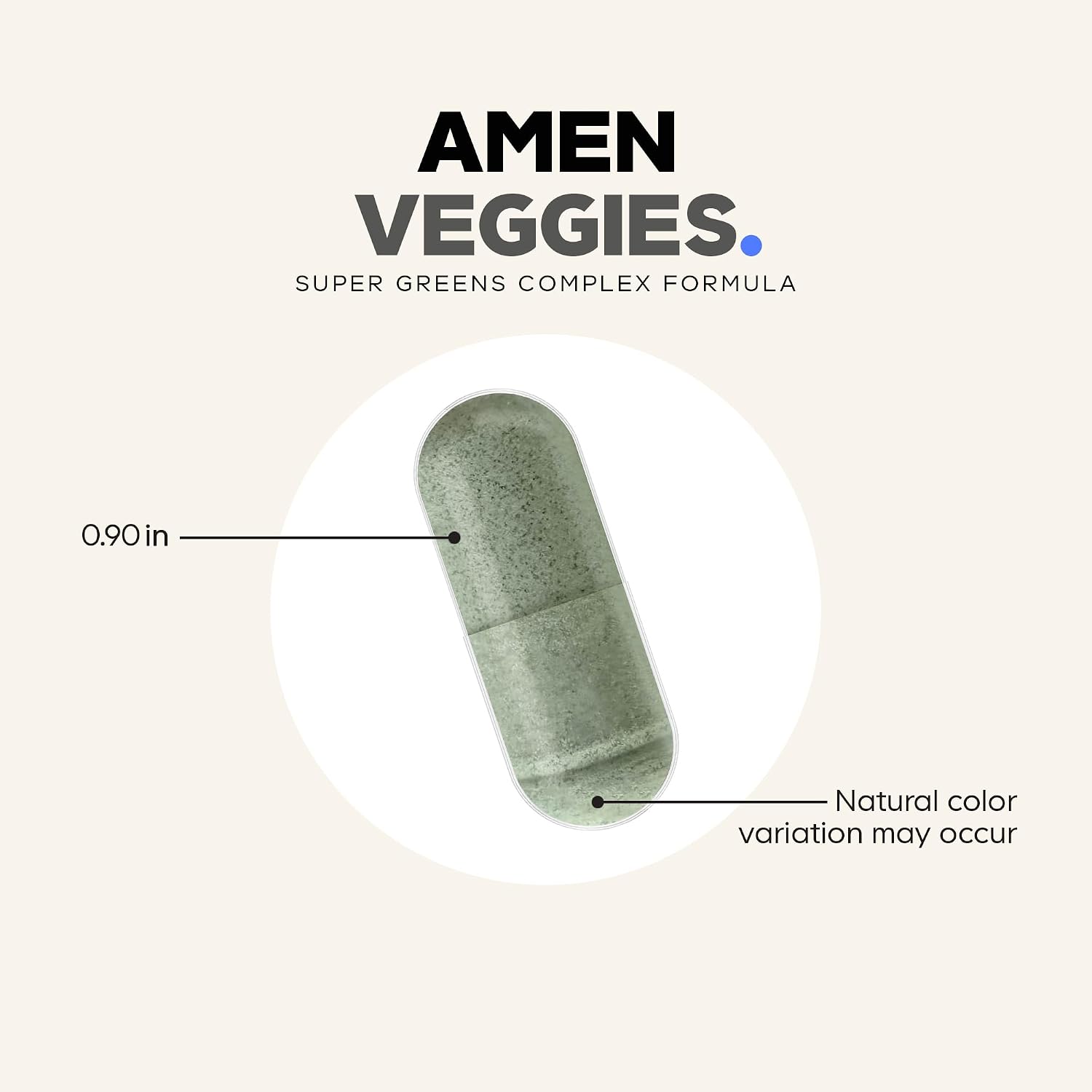 Amen Veggies, Suplemento Diario de Verduras y Setas, 90 Cápsulas