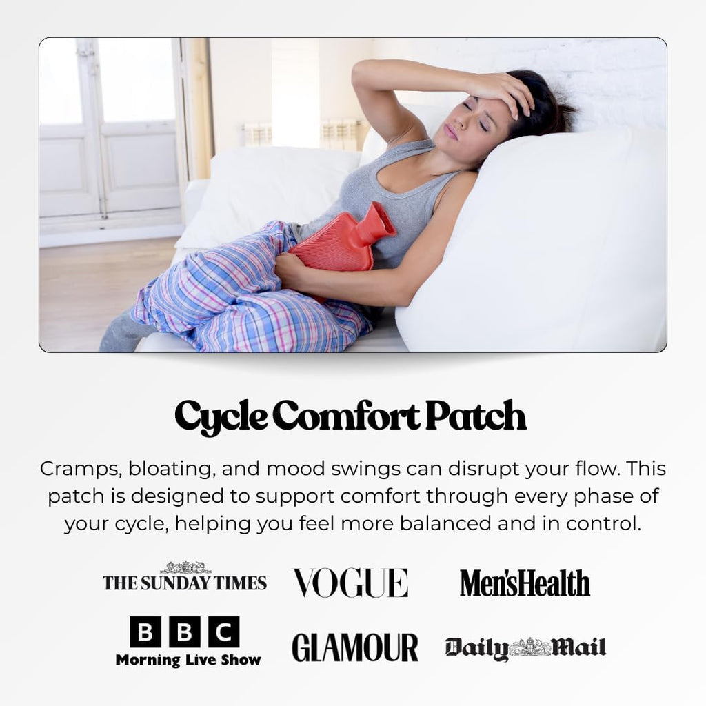 The Patch Collection® – Parche para Alivio del Dolor Menstrual | Mentol, Cúrcuma, Raíz de Valeriana, Té Verde, Aceite de Semilla de Granada (Pack de 12)