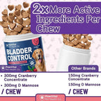 PawVital Suplemento Urinario para Perros con Cranberry y D-Mannose (90 Chews)