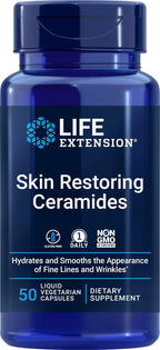 Life Extension Skin Restoring Ceramidas, 50 Cápsulas Vegetales - Complemento de Fitoceramidas