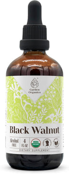 Extracto Orgánico de Nuez Negra Sin Alcohol - Tintura de Alta Potencia - Garden Organics (118 ml)